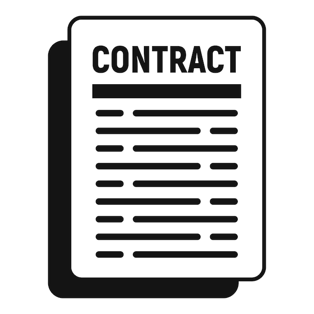 Icono de contrato de vendedor vector simple Servicio de agente Llamar a soporte