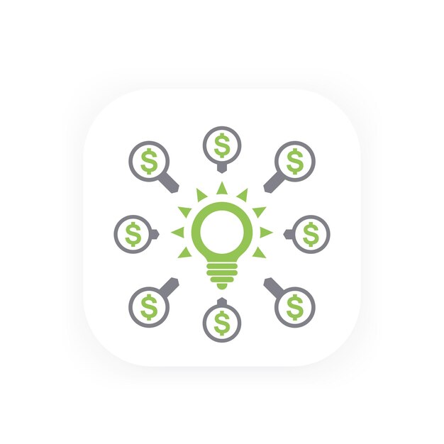 Icono de contribuciones de crowdfunding
