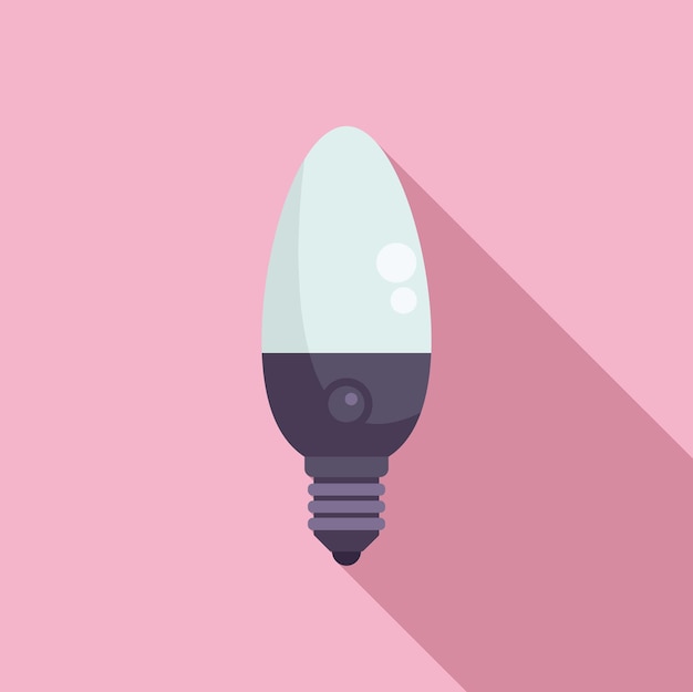 El icono de control de la bombilla en línea es un vector plano.