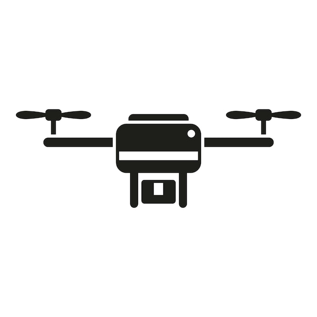 Icono de control de drones de red en la nube vector simple Mapa digital de espionaje Tecnología web terrestre