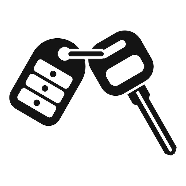 Icono de control de la llave de alerta vector sencillo Vehículo moderno