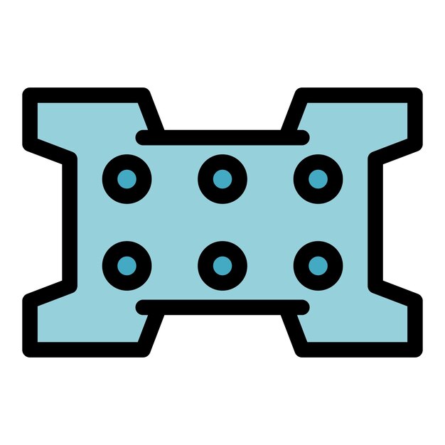 El icono de control de pared del televisor es un vector de contorno Vesa montaje soporte pantalla de color plano