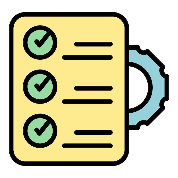 Icono de control de productos regulados Contorno Icono de vector de control de productos regulados para diseño web aislado en color plano de fondo blanco