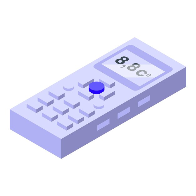 Icono de control remoto del acondicionador vector isométrico Técnico de aire Sistema doméstico
