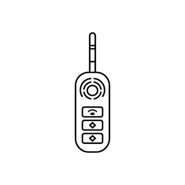 El icono del control remoto aislado en fondo blanco