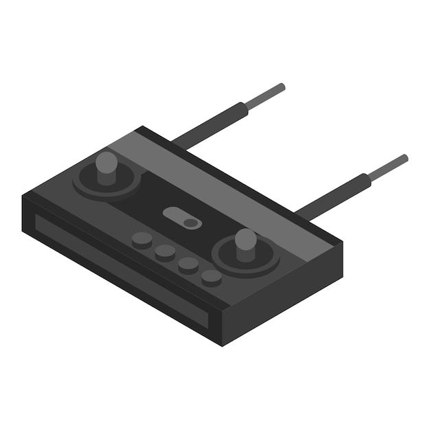 Icono de control remoto de drones Isométrico de icono de vector de control remoto de drones para diseño web aislado sobre fondo blanco