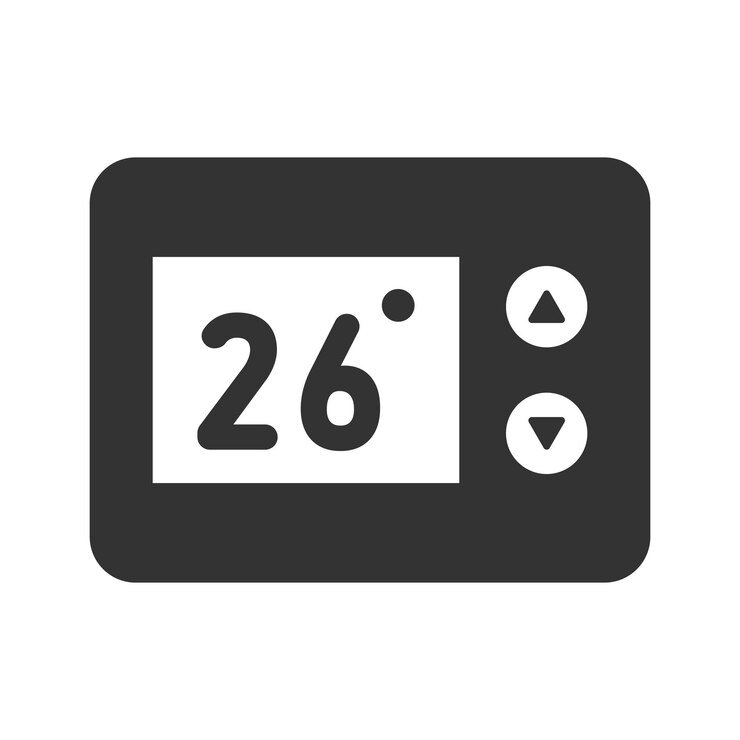 Vector el icono de control del termostato