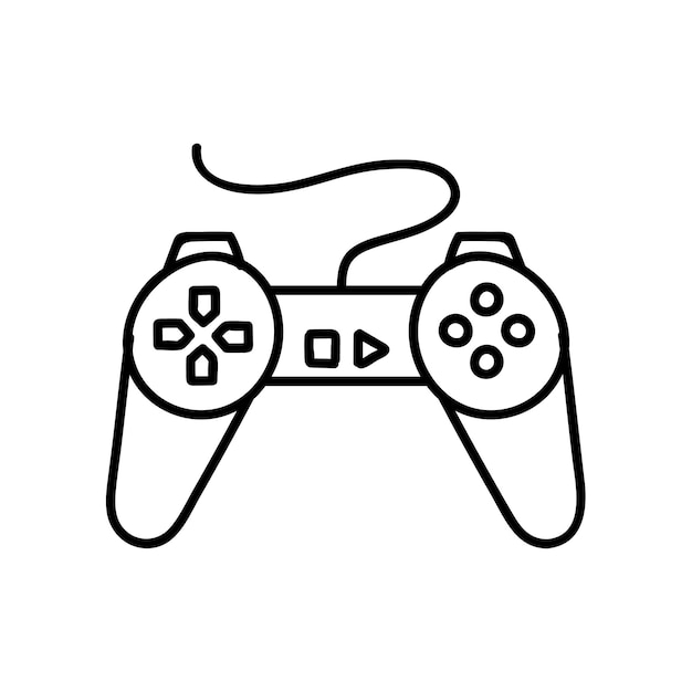 Icono de controlador de juego dibujado a mano ilustración vectorial