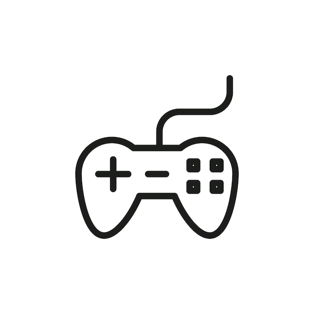 Ícono del controlador de videojuego Marca de símbolo en estilo Contorno