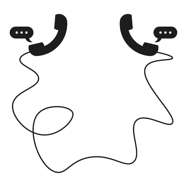 Icono de conversación del receptor de teléfono Ilustración vectorial EPS 10
