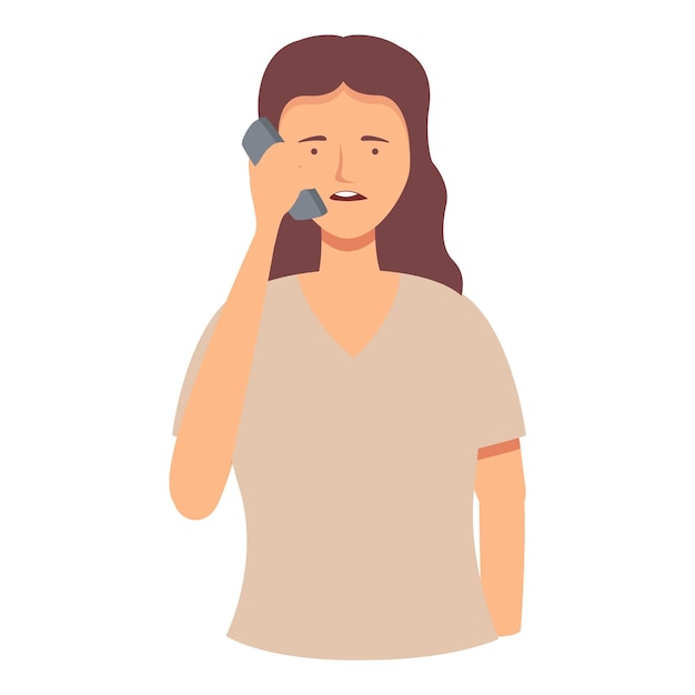 Vector icono de conversación telefónica en el hogar vector de dibujos animados padres hablando