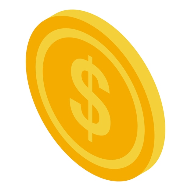 El icono de conversión de monedas en dólares es vectorial isométrico Soporte de intercambio en línea