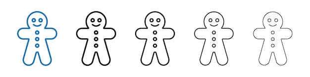 Icono de cookie de hombre Logotipo vectorial de esquema para la aplicación web