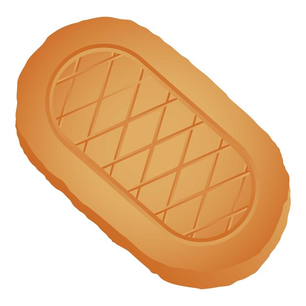 Icono de cookie tradicional Caricatura de icono vectorial de cookie tradicional para el diseño web aislado en fondo blanco