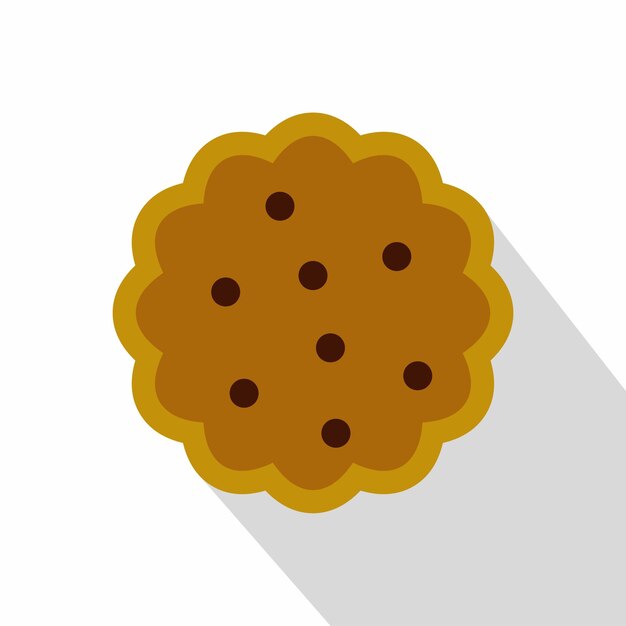 Vector Ícono de cookies ilustración plana del ícono de cookies para la web