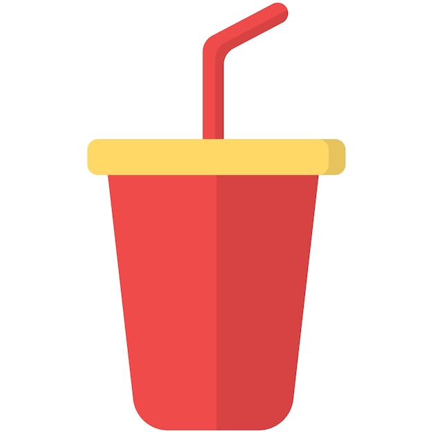Icono de copa de bebida en estilo plano aislado sobre un fondo blanco