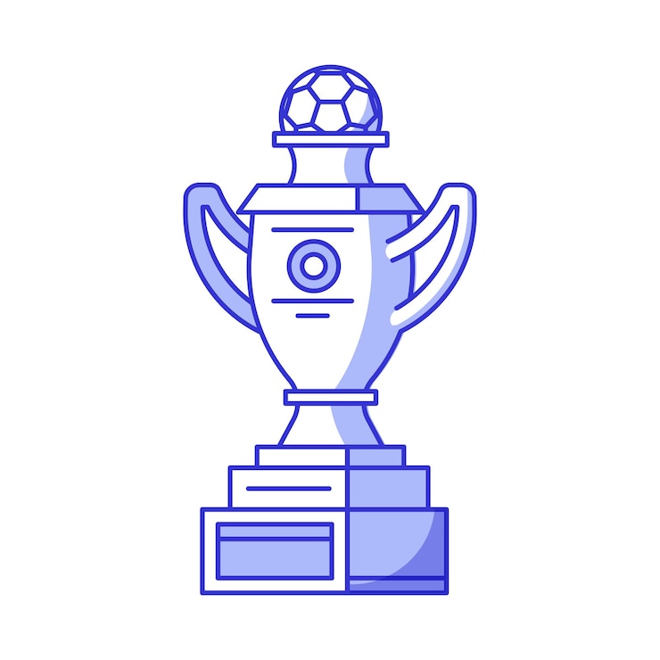 Vector icono de la copa de fútbol o del trofeo de fútbol