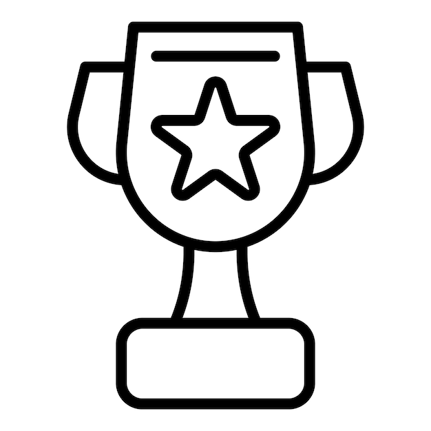 Icono de copa ganadora de mentor Icono de vector de copa ganadora de mentora de contorno para diseño web aislado en fondo blanco