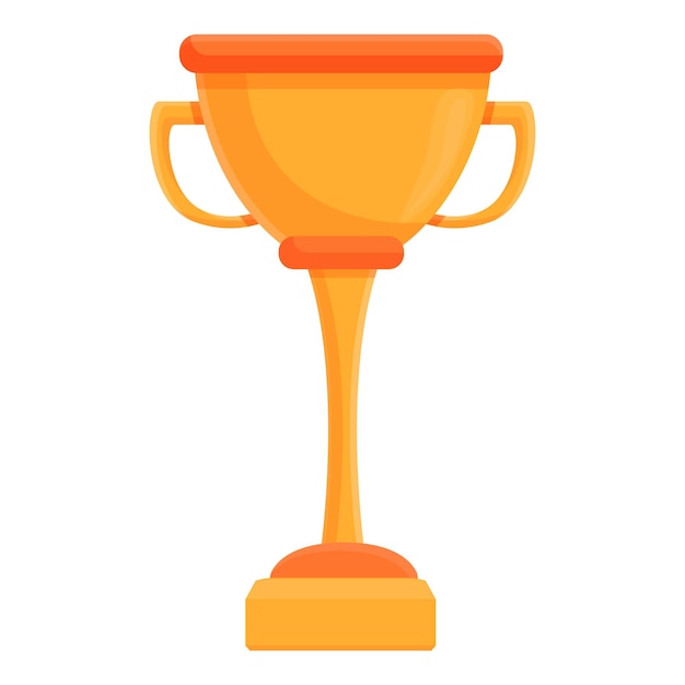 Icono de copa de golf de oro Caricatura de icono de vector de copa de golf de oro para diseño web aislado sobre fondo blanco
