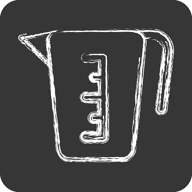Icono Copa de medición adecuada para la educación símbolo tiza Estilo diseño simple patrón de diseño editable vectorial