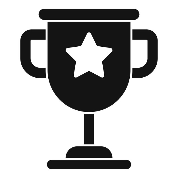 Icono de copa de oro de gimnasio Ilustración simple del icono de vector de copa de oro de gimnasio para diseño web aislado sobre fondo blanco