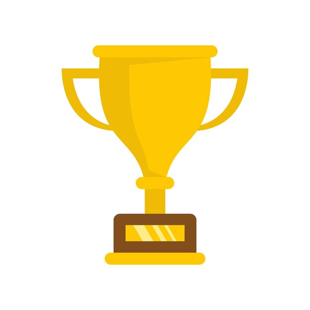 Icono de copa de oro de perro Ilustración plana del icono de vector de copa de oro de perro aislado sobre fondo blanco