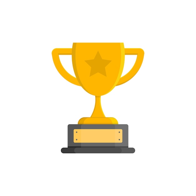 Icono de copa de trofeo en estilo plano Ilustración de vector de premio de copa sobre fondo aislado Concepto de negocio de signo de premio