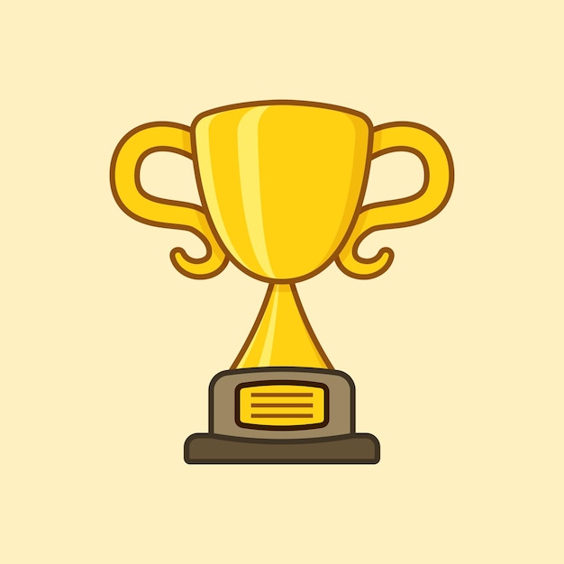 Icono de la copa del trofeo en estilo plano Ilustración vectorial del premio en un fondo aislado Sinal de evento deportivo del campeón concepto de negocio