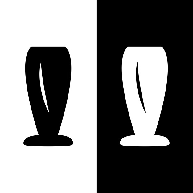 icono de copa de vino blanco y negro plantilla vectorial logotipo colección de moda diseño plano