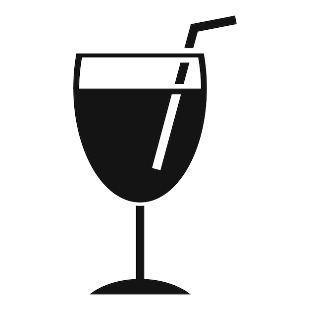 Icono de copa de vino caliente Ilustración simple del icono de vector de copa de vino caliente para diseño web aislado sobre fondo blanco