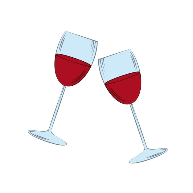icono de copas sobre fondo blanco. diseño colorido. ilustración vectorial