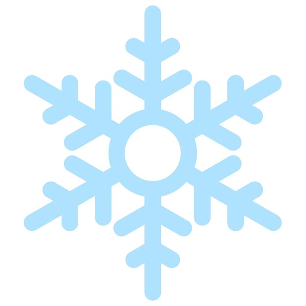 Icono de copo de nieve azul aislado en fondo blanco