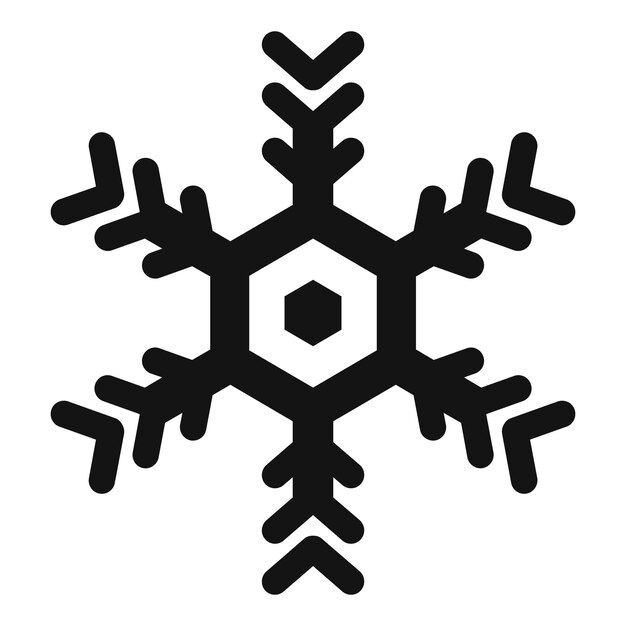 Icono de copo de nieve de diseño Ilustración simple del icono de vector de copo de nieve de diseño para diseño web aislado sobre fondo blanco