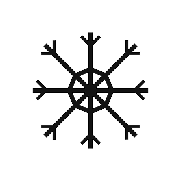 El icono del copo de nieve es el símbolo del invierno.