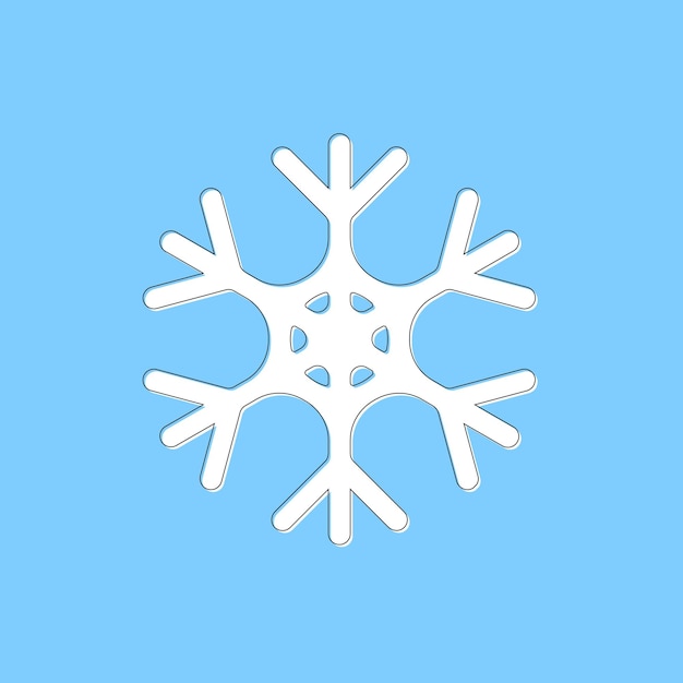 El icono del copo de nieve es el símbolo del invierno.