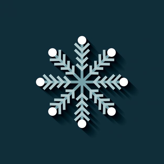 Vector icono de copo de nieve de feliz navidad