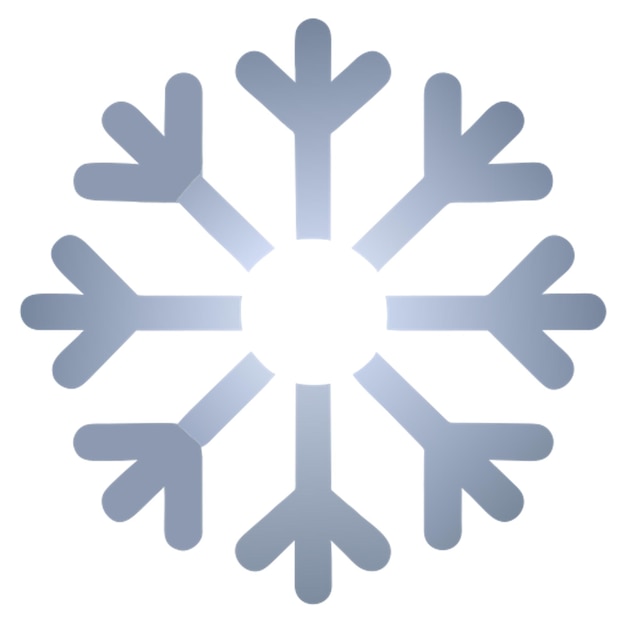 icono de copo de nieve con formas de colores gradiente