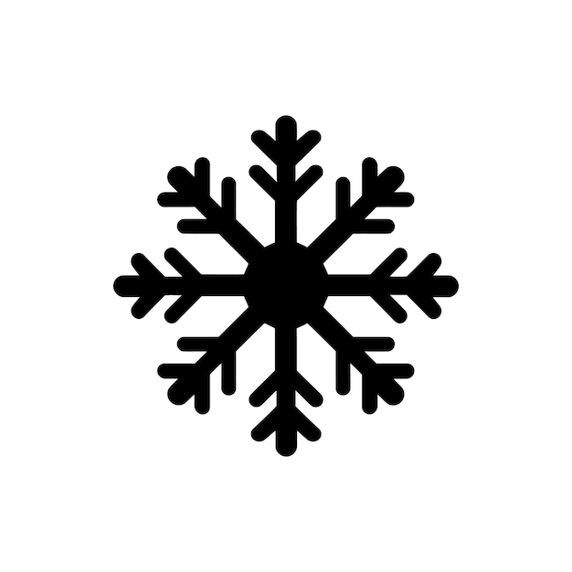 El icono del copo de nieve de la helada helada