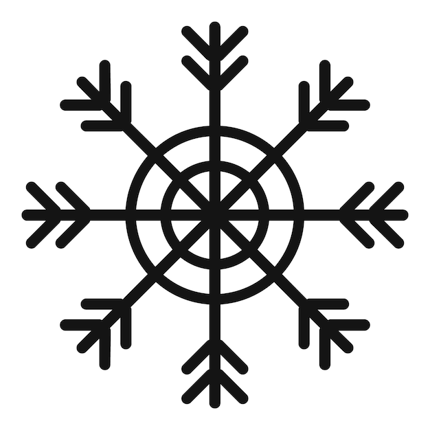 Icono de copo de nieve Ilustración sencilla del icono vectorial de copos de nieve para la web