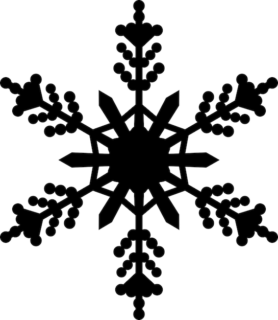 Icono de copo de nieve de invierno