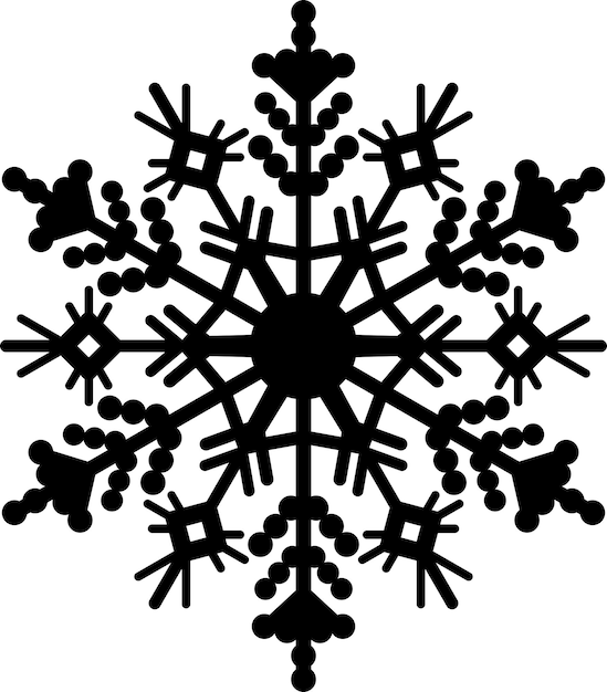 Icono de copo de nieve de invierno