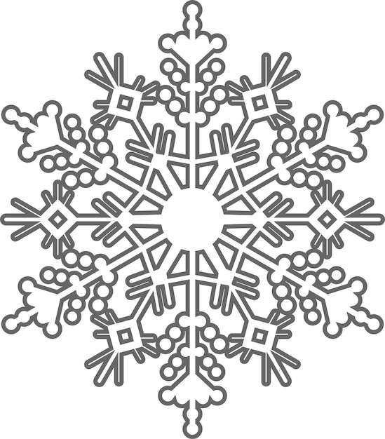 Icono de copo de nieve de invierno