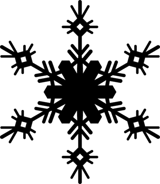 Icono de copo de nieve de invierno