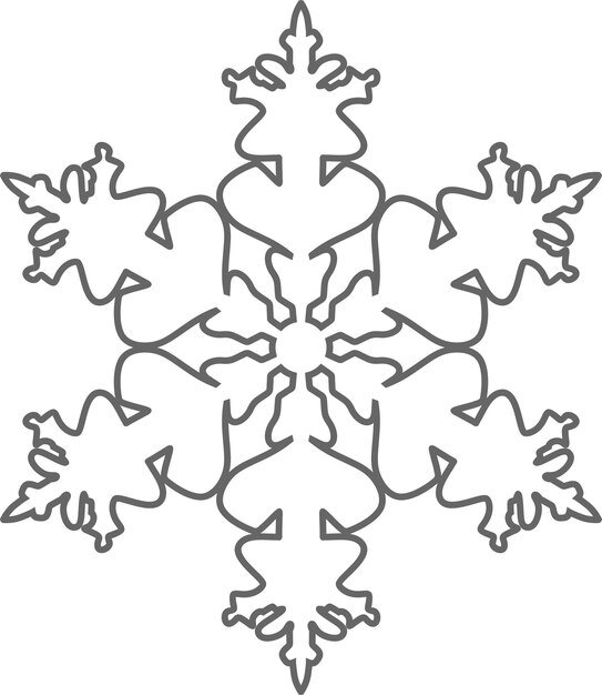 Icono de copo de nieve de invierno