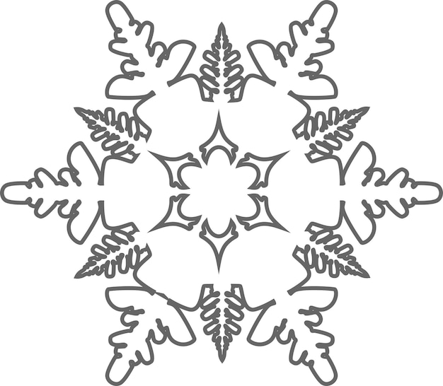 Icono de copo de nieve de invierno