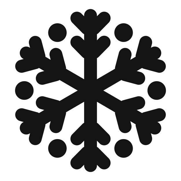 Vector icono de copo de nieve meteorológico ilustración simple del icono de vector de copo de nieve meteorológico para diseño web aislado sobre fondo blanco