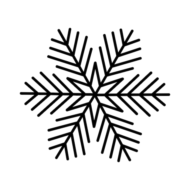 Icono de copo de nieve Pictograma vectorial editable aislado sobre fondo blanco