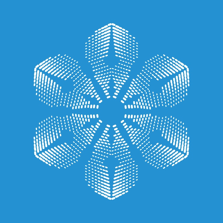 Vector icono de copo de nieve quebradizo ilustración sencilla del icono vectorial de copos de nievequebradizo para la web