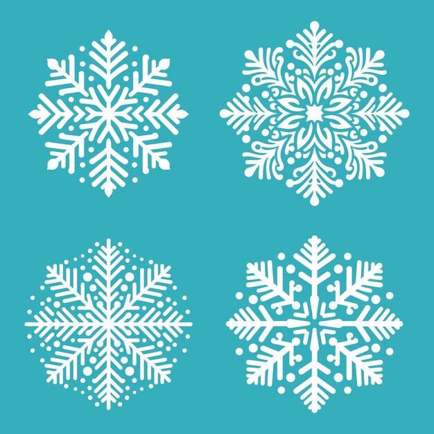 icono de copo de nieve redondeado de vector libre