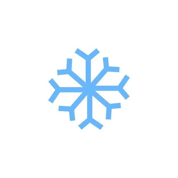 Icono de copo de nieve Vector de icono de copo De nieve en estilo plano de moda aislado en fondo blanco